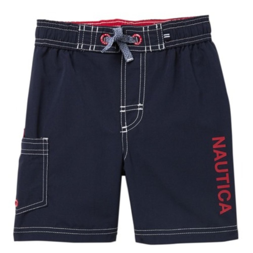 NEW Nautica Anchor Swim Trunk Boy's Size 6 Navy Bl